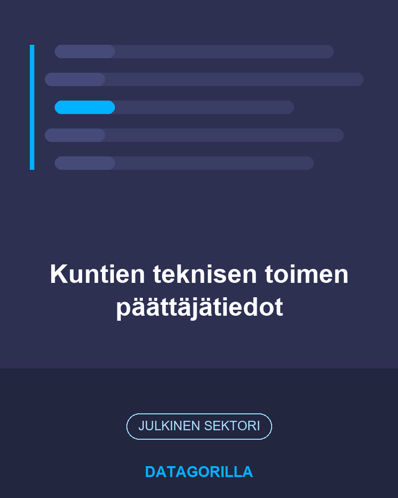 Kuntien teknisen toimen päättäjätiedot