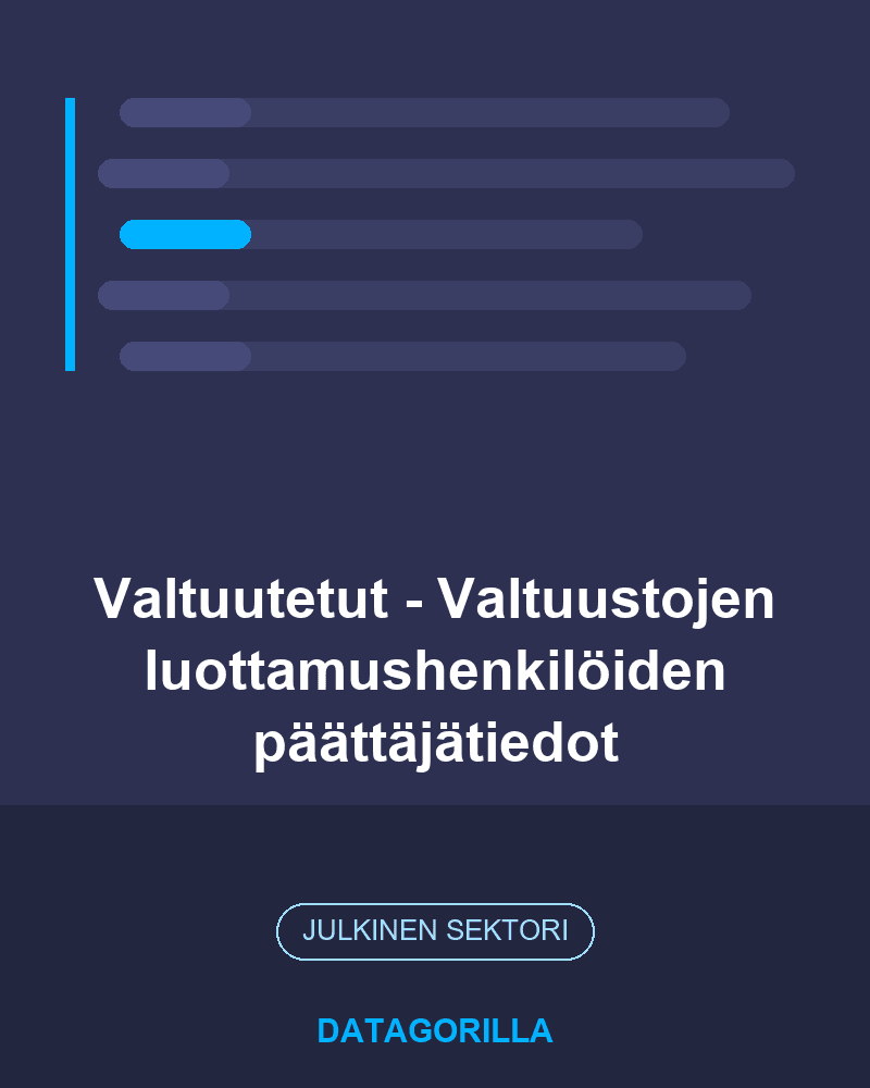 Valtuutetut - Valtuustojen luottamushenkilöiden päättäjätiedot